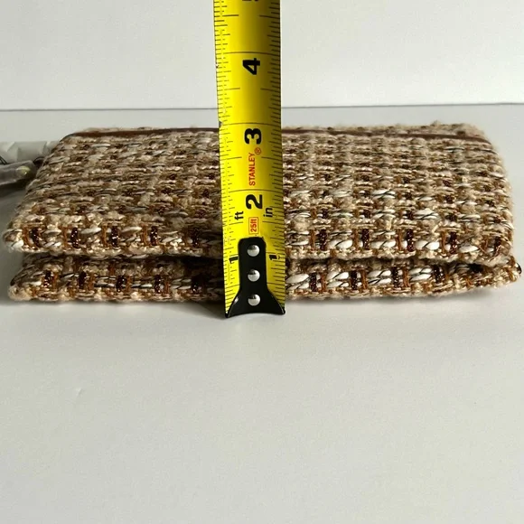 🍒NWT Talbots Metallic Boucle Double Gusset Wristlet - Picture 9 of 12